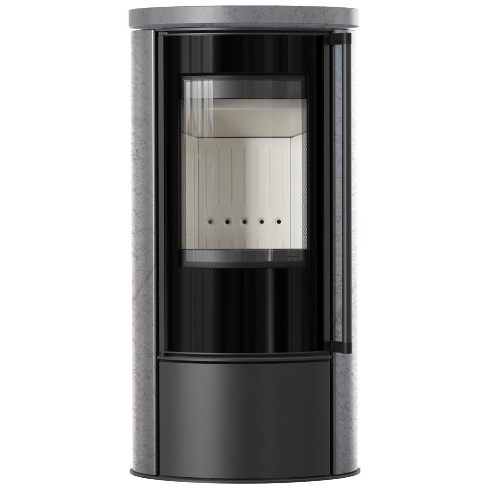 KRATKI ERIK Ø150 5.5 kW GRAY SATIN Ceramic Stove with Ceramic Lid