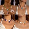 Versatile Bohemian Starfish Pendant Necklace Pearls Bead Jewelry Adjustable Length for Parties Holidays and Daily Wear
