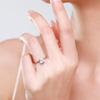 Tancise Classic 925 Sterling Silver  Zircon Ring Ladies Jewelry Wedding Promise Party Gift