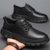 Spring Autumn Platform Shoes for Man Designer Soft-soled Casual Men's Driving Shoes Solid Color Business Men Dress Shoes