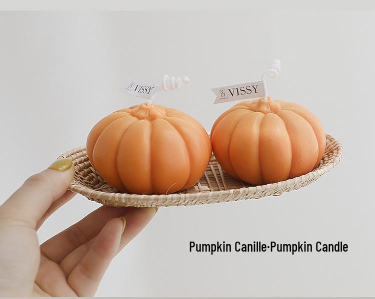 Pumpkin Scented Candle: Holiday & Birthday Gift, Party Favor, Home Decor, Photo Prop