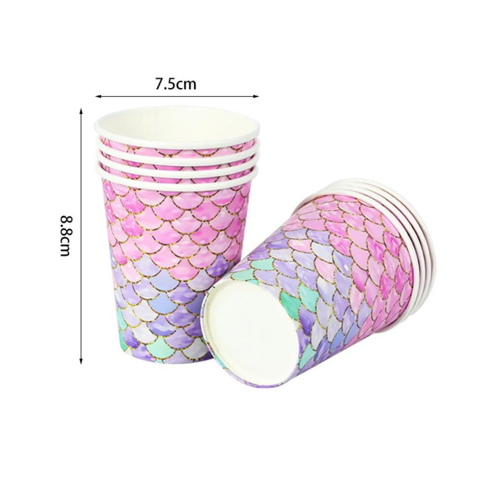Decoration Supplies Napkin Paper Cup Paper Plate Little Mermaid Party Disposable Tableware Set
