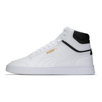 Shuffle Mid White Black Gold Unisex Sneakers Team-Gold 380748-01