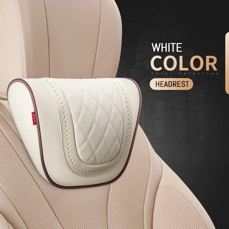 Napa Leather Maybach S-Class Design Car Neck Pillows Car Travel Neck Rest Pillows Seat Neck Support Car Interior