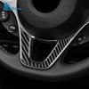 Real Carbon Fiber-Car Steering Wheel Cover Trim Sticker For Mercedes Benz Smart 453 Fortwo/Forfour 2016 2017 2018