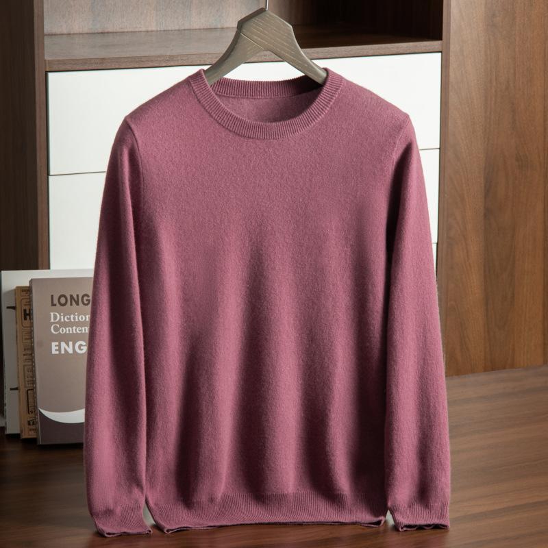 New cashmere sweater men's semi-turtleneck pure cashmere sweater men's loose bottoming cashmere knitted sweater