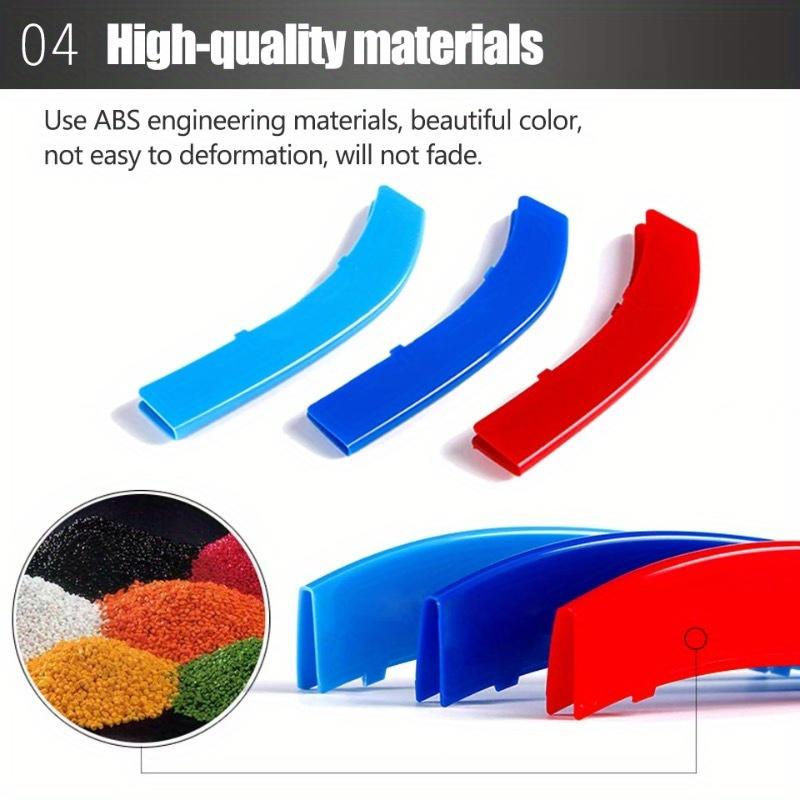 1 set 3 st M-Färg För BMW Grillinsats Lister Rand Bilgrill Trim Klämma För 3-serien F30 2013-2019