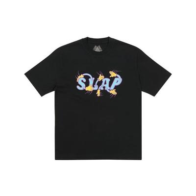 Palace X Slap Magazine Co-Branded Hands Tee With Fun Letter Finger Pattern Print Unisex Tops Black P20TS263