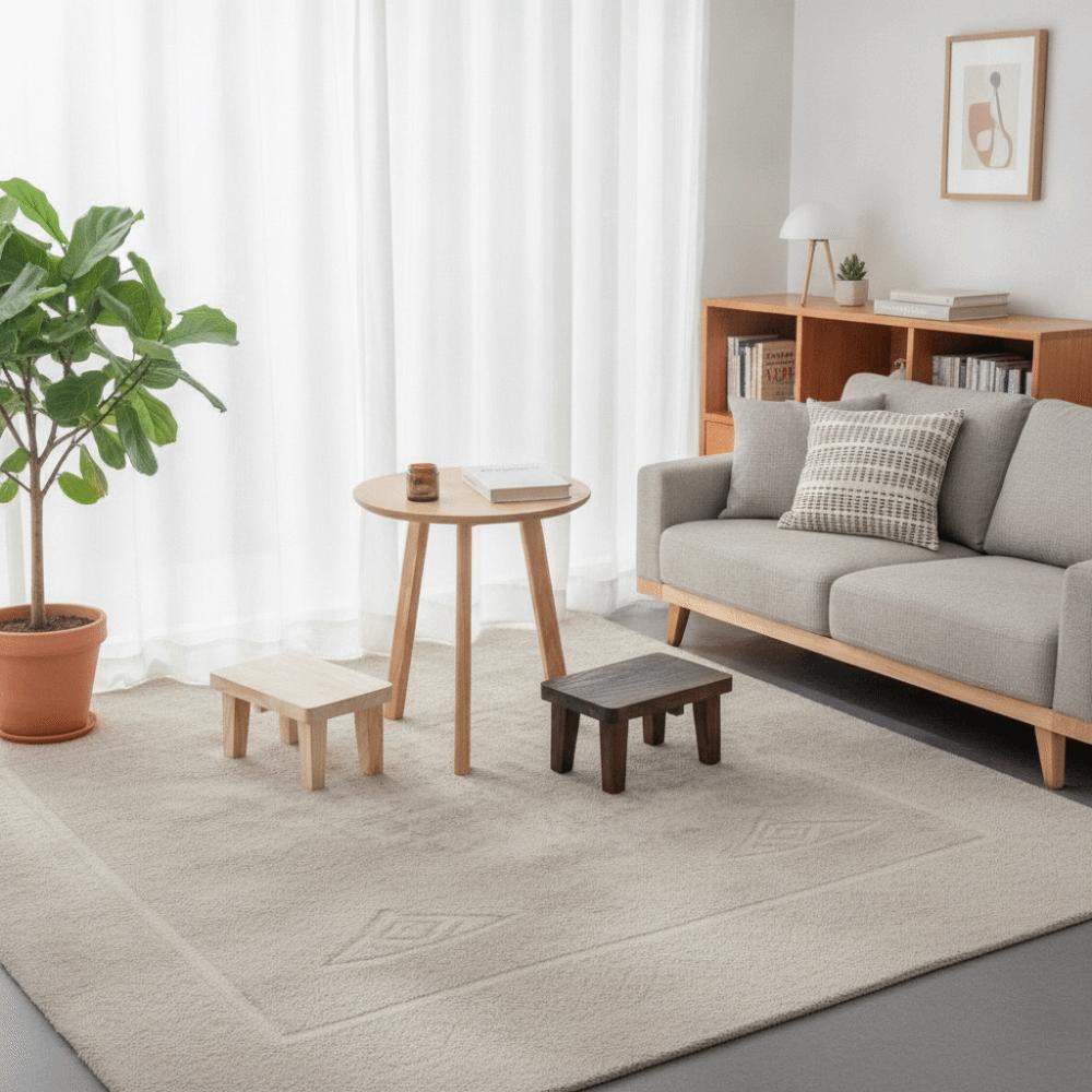 30*20cm Shoe-changing Stools Solid Wood Home Low Stool Sunbathing Small Stool Children