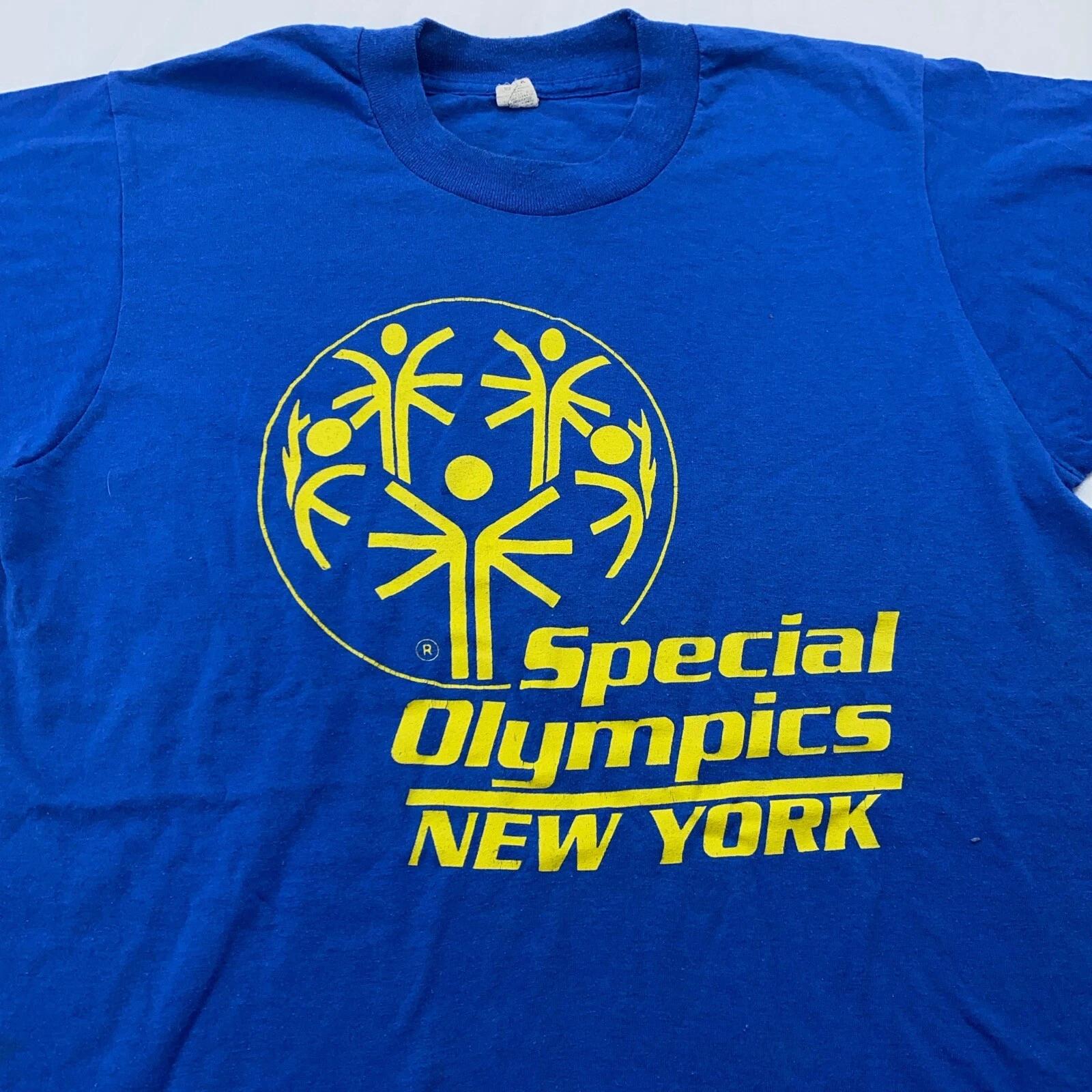 vintage 80s NEW YORK CITY SPECIAL OLYMPICS T-Shirt SMALL marathon race 3XL