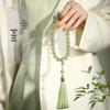 Shetaicui Prayer Beads Bracelet: Calming Ancient-Style Accessory with Tassel for Hand-Twisting and Mind Relaxation