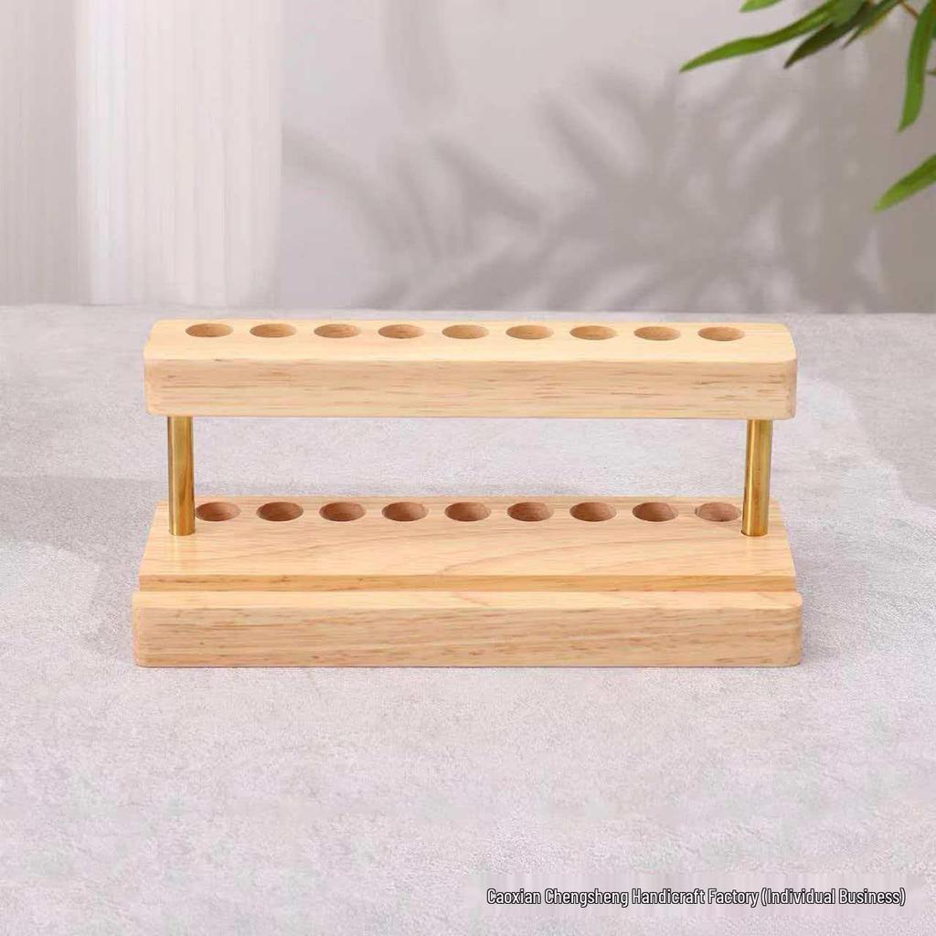 Solid Wood Pen and Gadget Holder - Multifunctional Desktop Organizer