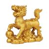 Chinese Blessing Qilin Resin Statue Pair