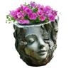 Handmade Tree Stump Girl Pot Resin Crafts Figure Planter  Garden Courtyard Balcony