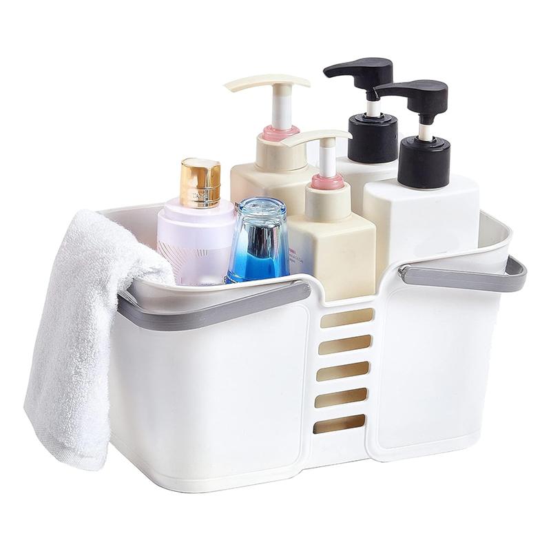 M-Modern-Shower Basket Tote Plastic Storage Basket With Handles Pool Beach Basket