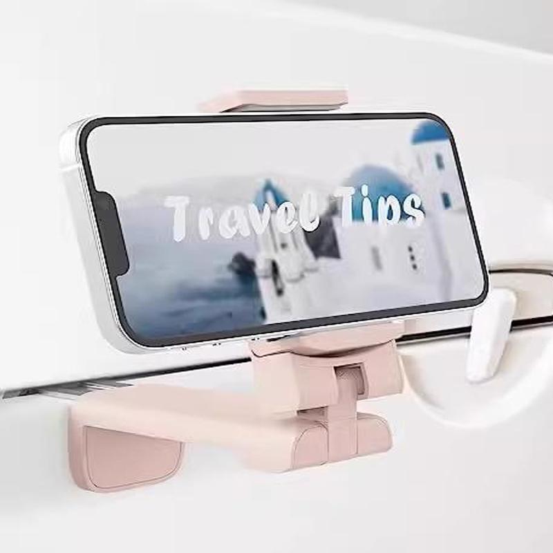 1PC Travel Phone Holder Foldable Lift Adjustable Rotatable Multifunctional Train Seat Universal Selfie Holder Travel Gear