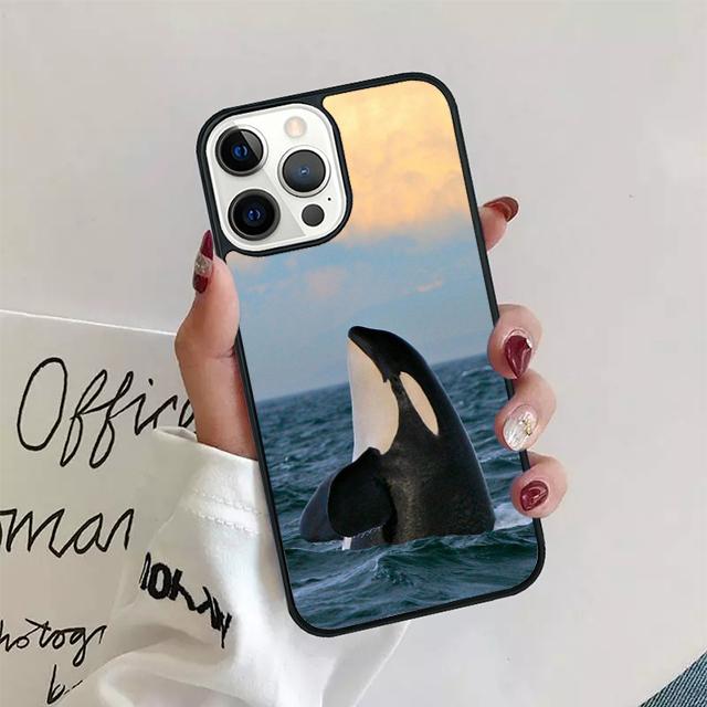Killerwale Ozeantiere Telefonhülle für iPhone 11 12 13 14 Pro Max Mini Cover für iPhone X XS Max XR 5 6 7 8 Plus Coque
