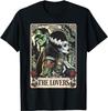 Monster Frankenstein & Bride Lovers Tarot Card Gothic Horror T-Shirt