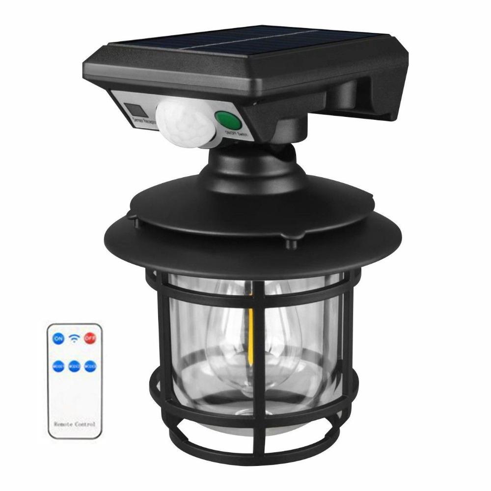 Remote Control Motion Induction Wall Lamp 3 Lighting Modes Solar Street Floodlight  Front Porch