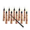 Halloween LED Finger Taper Candles Flameless Flickering Finger Candle Sticks Battery Operated Fake Candles with Remote for Holiday Home Decor