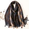 Fashion Aztec Floral Thin Tassel Viscose Shawl Scarf Lady Print Soft Pashmina Stole Wrap Snood Bufandas Muslim Hijab Sjaal