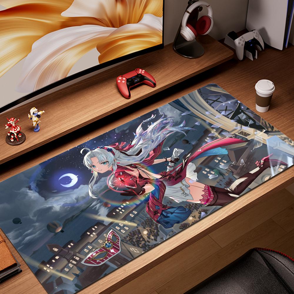 1000x500mm Carlotta Wuthering Waves Mouse Pad Rubber Esports Computer Keyboard Pad Escritorio Pc Setup Accessories 4mm Desk Mat