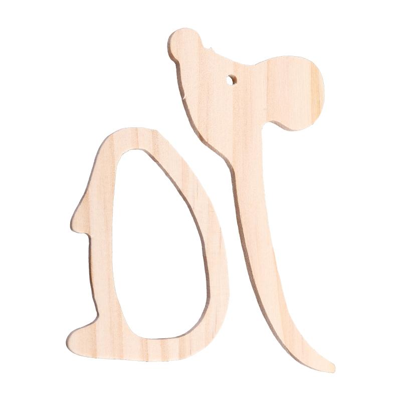 Brooch Pin with Wooden Animal Pattern Brooches for Women DIY Cute Pin Flower/for Cat/Puppy/for Turtle/Dragon/Bird/Mouse/