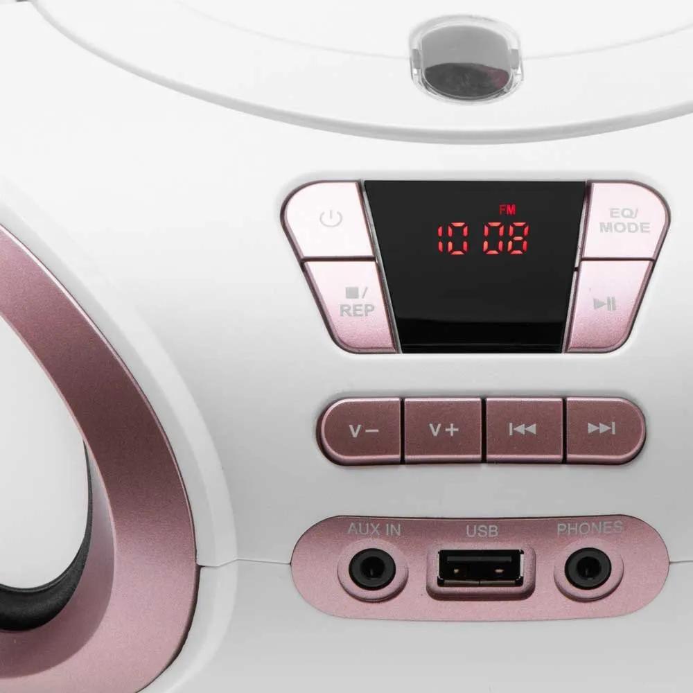 Adler-Europe AD 1181 Boombox FM radio USB White/Copper