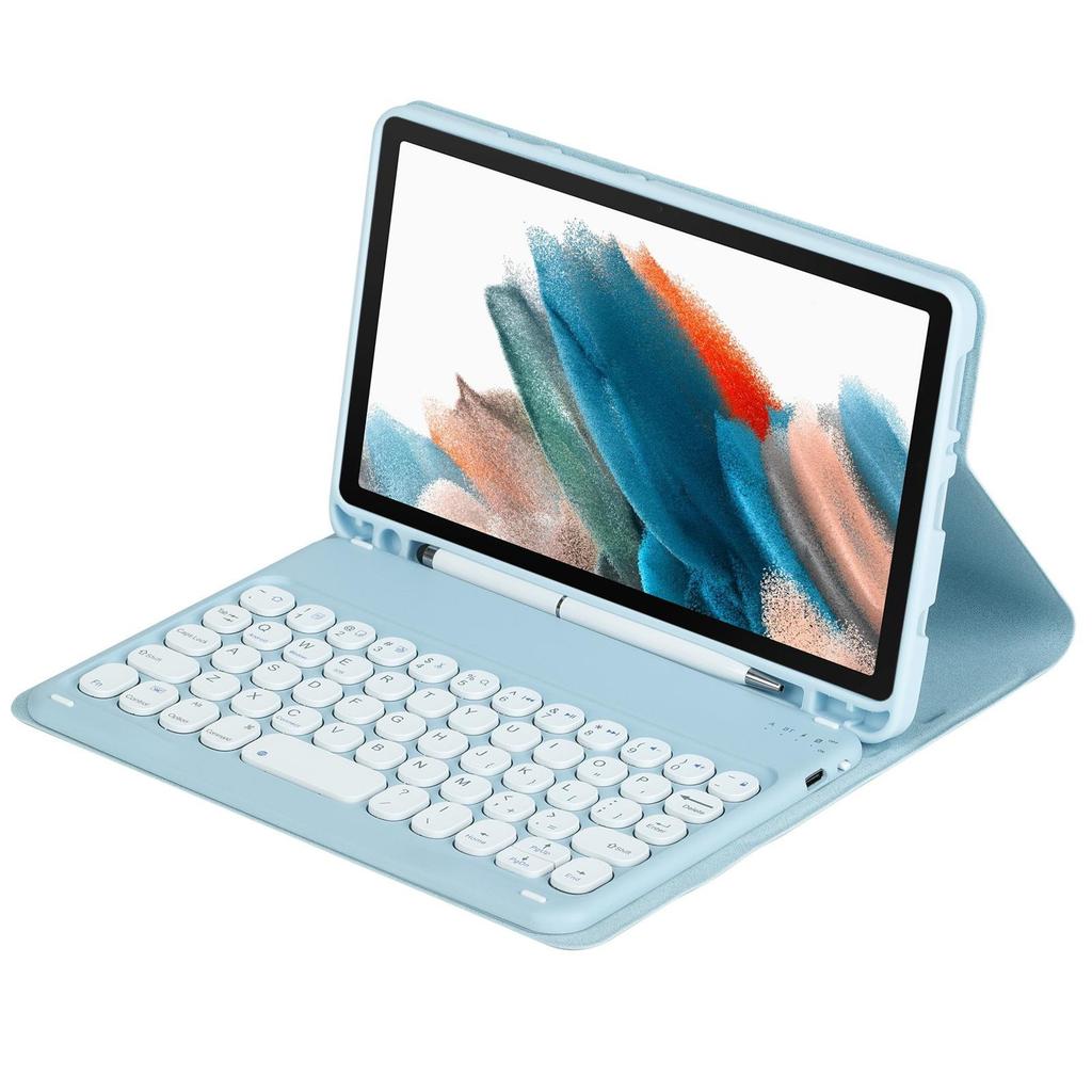 Compatible with Samsung Galaxy Tab A11: Case with Pen Slot & Round Cap Bluetooth Keyboard for 8.7-inch Tablet.