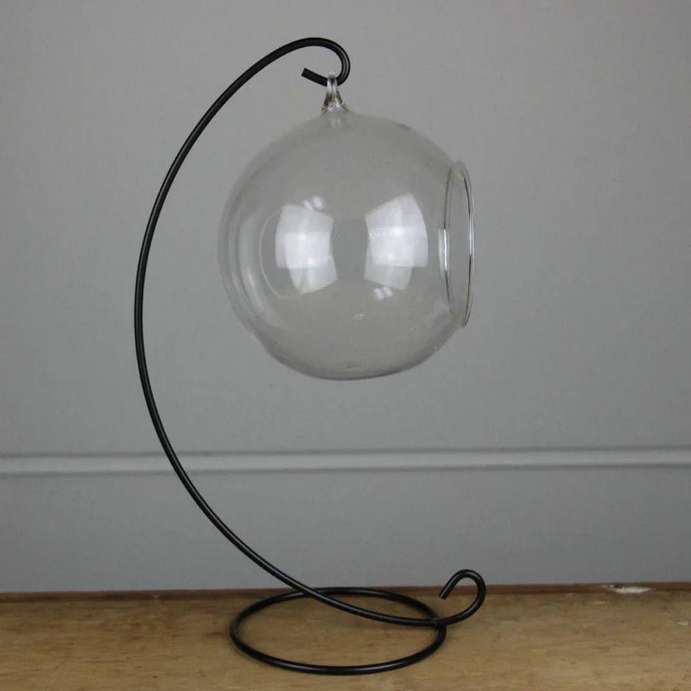 Portable Glass Ball Hanging Stand Retro Iron Display Stand  Aquarium Fish Bowl