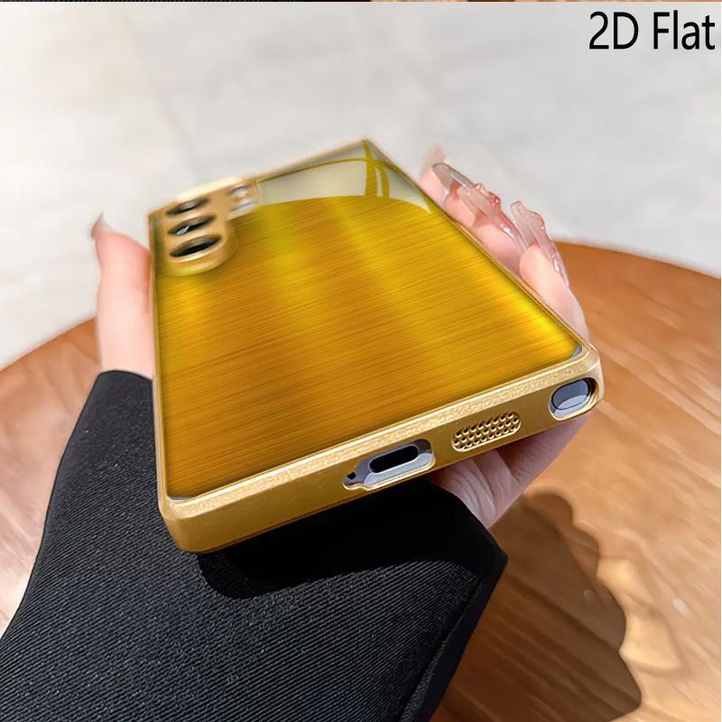 Brushed gold pattern for Galaxy S24Ultra S23 S22 S25 S21 S20UltraA55A15A16Phone case Pattern Shockproof Protective Back Cover