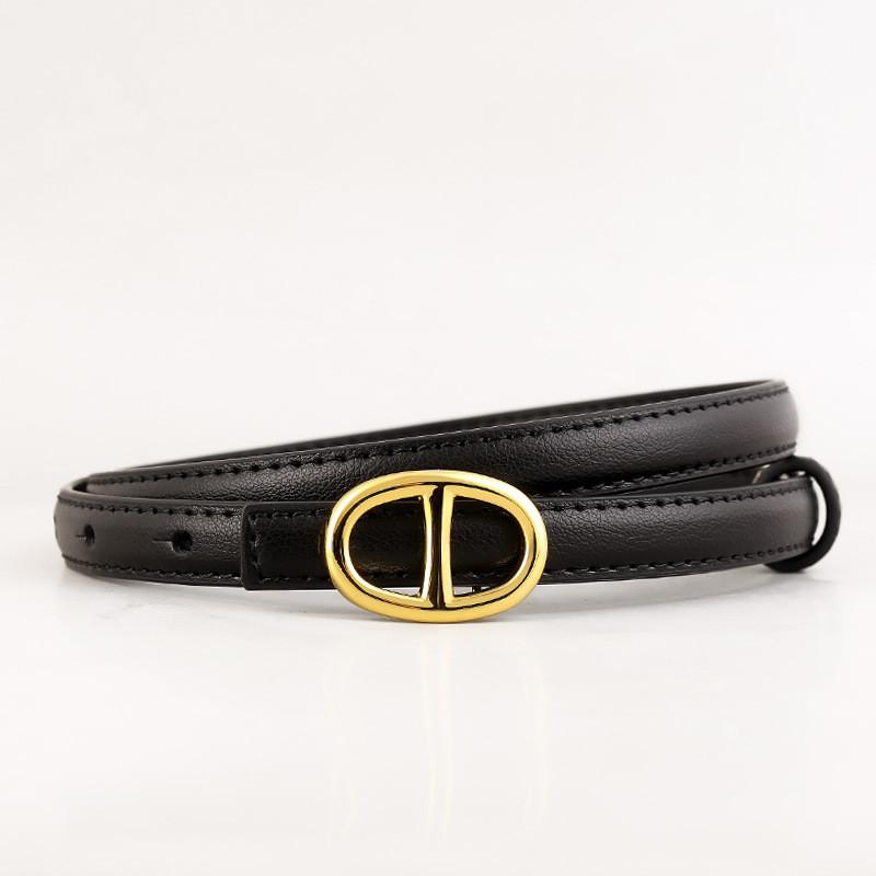 Elegant Womens Leather Waist Belt With Twolayer Cowhide Material For Daily Use And Commute чёрный