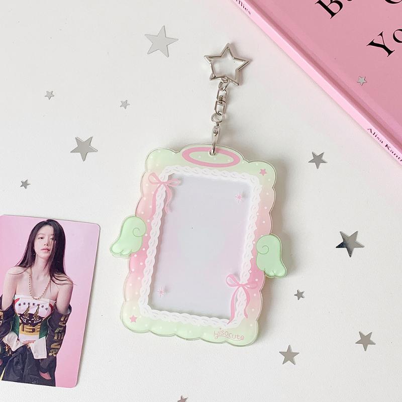 3In Photocard Holder Photo Display Stand Photo Frame Acrylic Card Holder Picture Protector Hanging Pendant For Backpack Charms