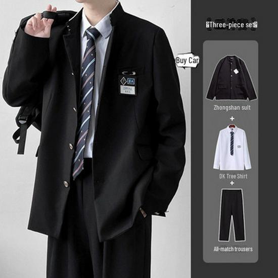 

Мужской модный пиджак в стиле ретро в колледже - Zhongshan Japanese DK Design M