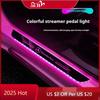 Hrmfq5 Car Sticker For Mercedes Benz Car LED Wireless Welcome Pedal Light Door Sill Light For Mercedes-Benz AMG A C E V Class GLA Sprin