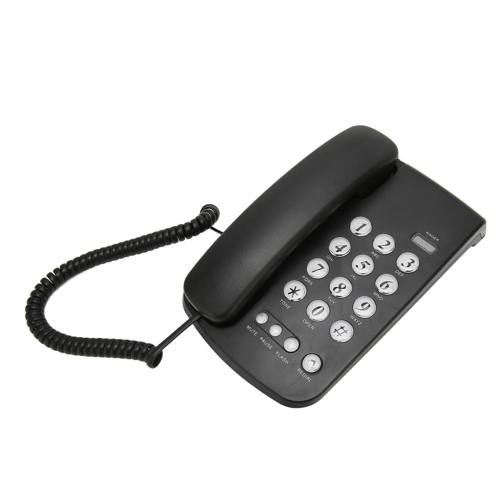 Corded Phone Hands Free Flash Function Clear Sound Last Number Re Dial Mute Button Wall Mount