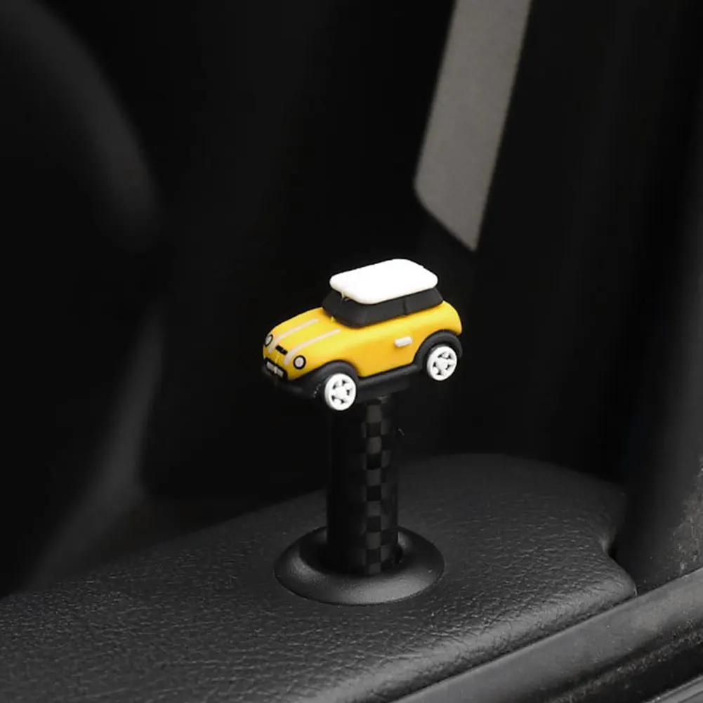 2Pcs Car Door Pin Decorative with Silicone Car-shaped Interior Accessories for BMW Mini Cooper Countryman Clubman F55 F54 F56