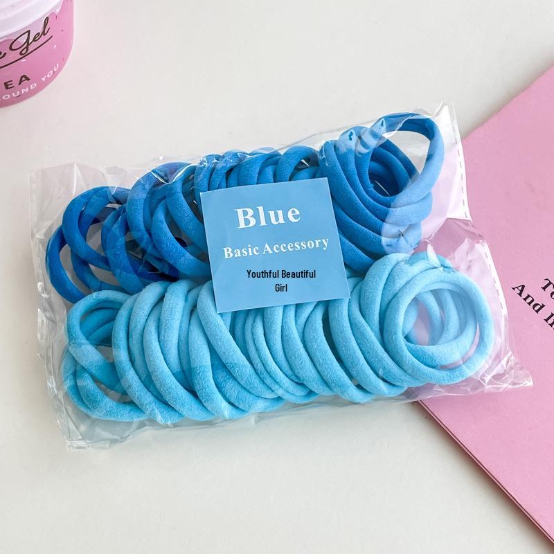 50-Pack Japanese-Style Hair Ties: Simple Rubber Bands & Bun Accessories for Women