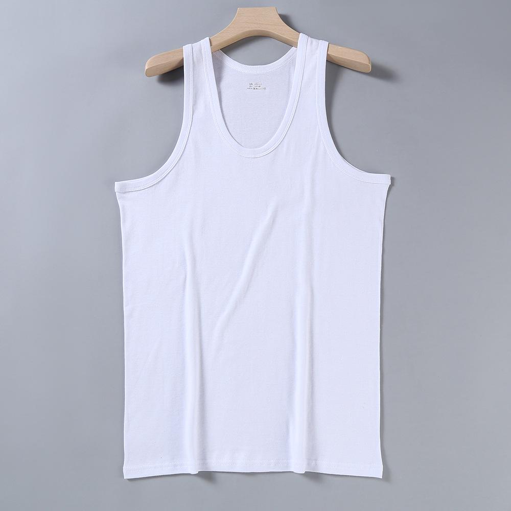 Men's Pure Cotton Vest Sweatshirt - Breathable Sleeveless Spring/Summer Sports Base Layer
