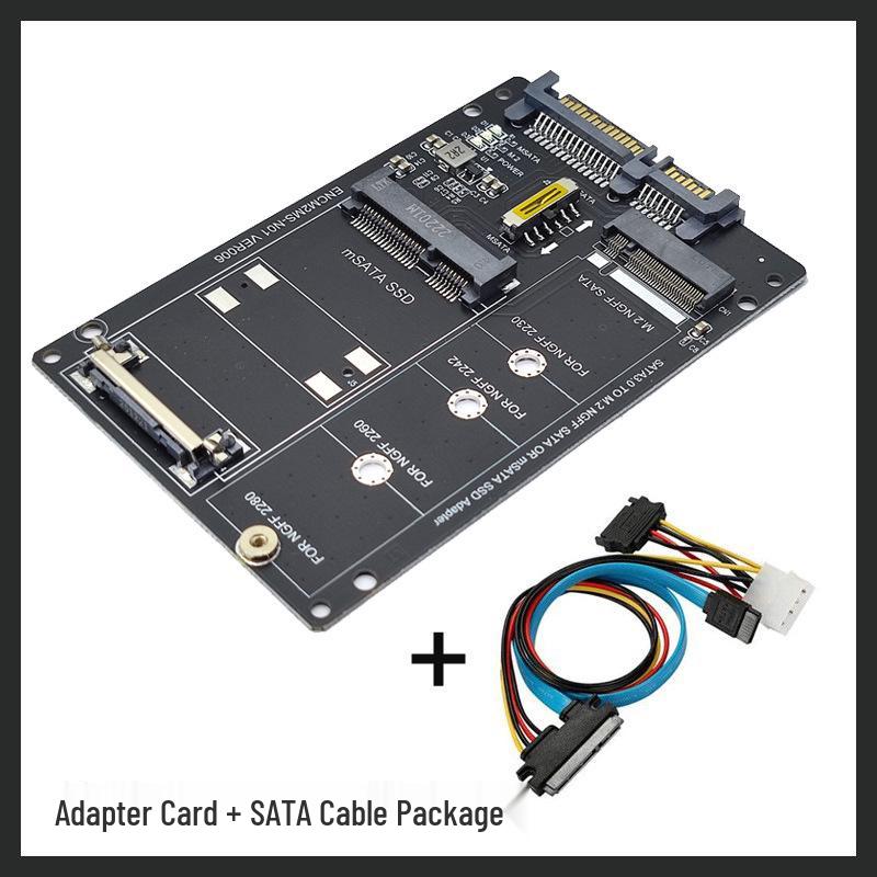 Tarjeta Adaptadora NGFF/MSATA a SATA3 para SSD M.2 KEY B-M a Interfaz 6G