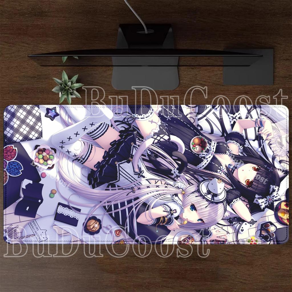Nekopara Gaming Mousepad Speed HD Printing Anime Girl Desk Mat PC Office Accessories Keyboard Esports Nonslip Base XXL Mouse Pad