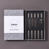 Cloud Man Titanium Chopsticks Gift Set: Simple Stainless Steel Chopsticks Box with Lid, Available In Sets of 5 or 6 Pairs.