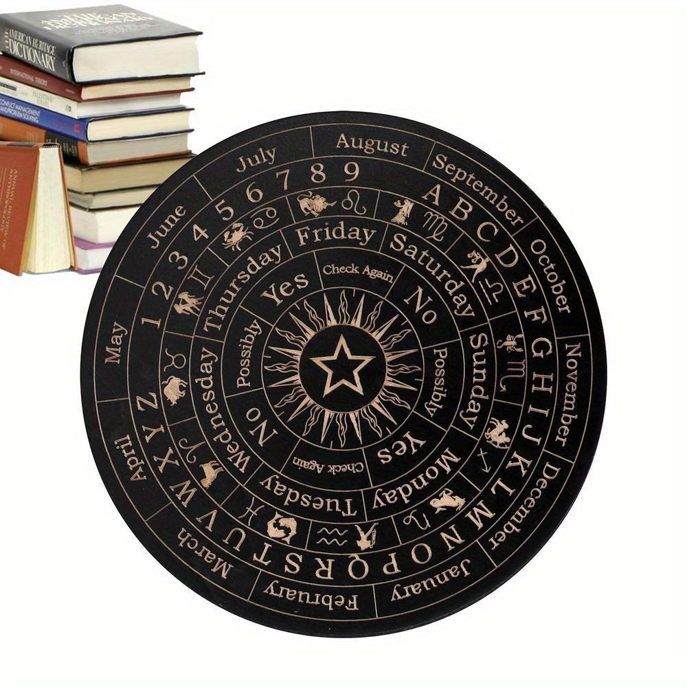 

1 шт. 2d плоские деревянные доски для спиритических сеансов - 20 см деревянная доска для гадания ведьм, принадлежности для ведьмовских поделок, игрушки для гадания, маятник для принятия решений, алтарь ведьмы C