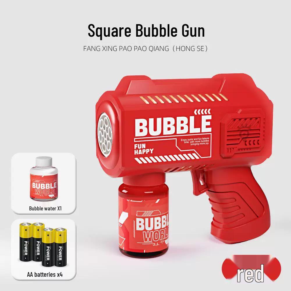 Christmas 10-Hole Automatic Bubble Gun Toy - Electric Gatling Bubble Machine for Kids