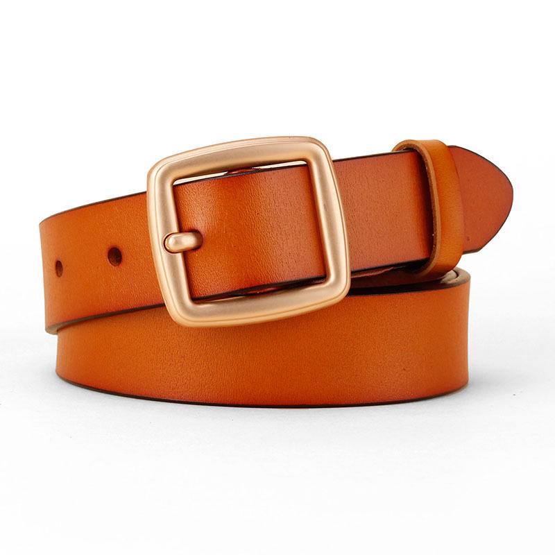 2024 Retro Korean Style Women's Genuine Cowhide Denim Belt