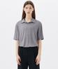 DEFOND Open Collar Knitted T-Shirt Charcoal Grey