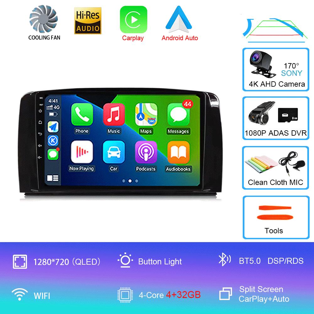 Android14 For Mercedes Benz R-class W251 R300 Car Radio Multimedia Video Player GPS Navigation Carplay Stereo 5G WIFI 360 Camera