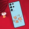 Capybara Spa Case For Samsung Galaxy S25 S26 Ultra S21 S22 S20 S23 S24 Ultra Plus S10 S25 FE Cover Funda
