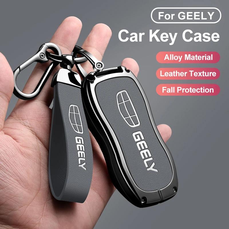Leather Car Remote Key Case Cover for Geely for Geely Coolray X6 X7 EX7 Emgrand Global Hawk GX7 Kulrey GT GC9 Atlas Boyue NL3
