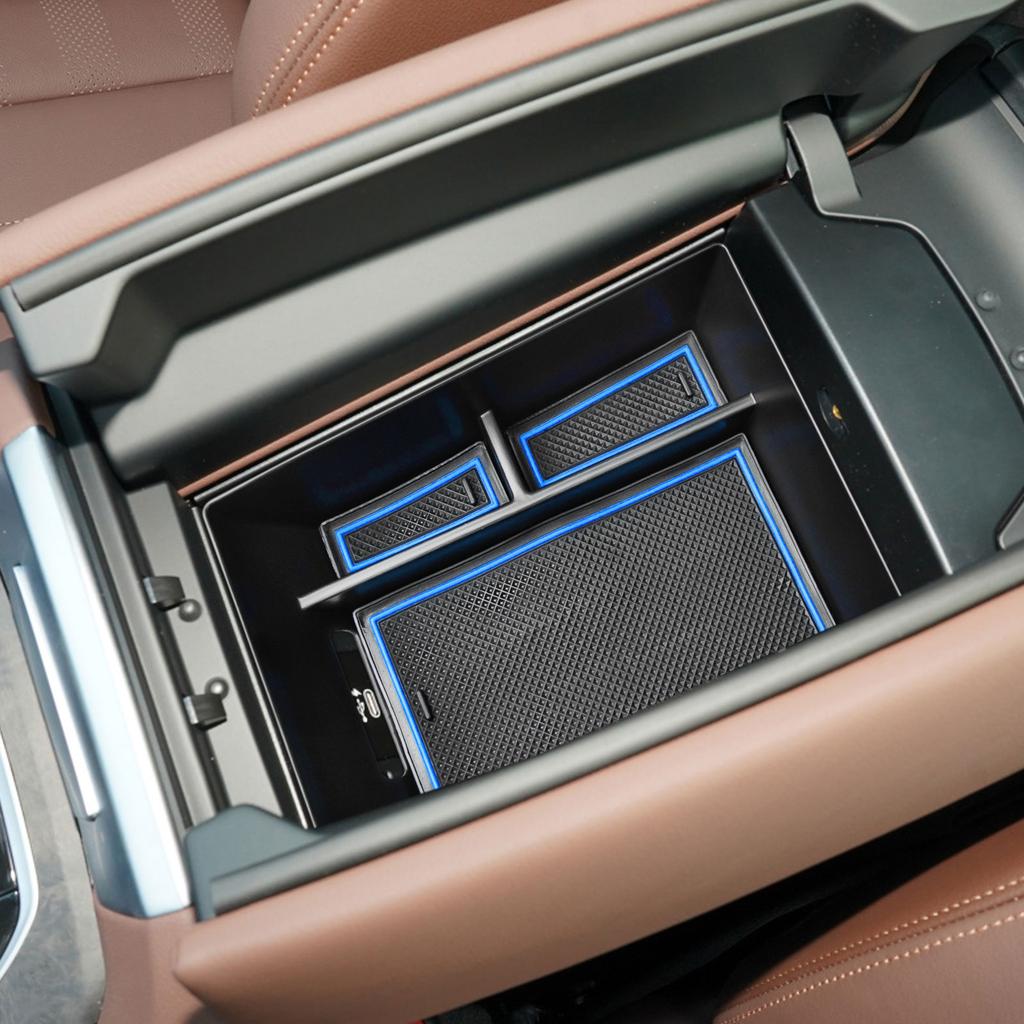 Mittkonsolfack Organizer För 2020-2025 2025 2025 BMW X5 G05/X6 G06/X7 G07 Armstöd Sekundär Förvaringslåda Bil ABS Tillbehör